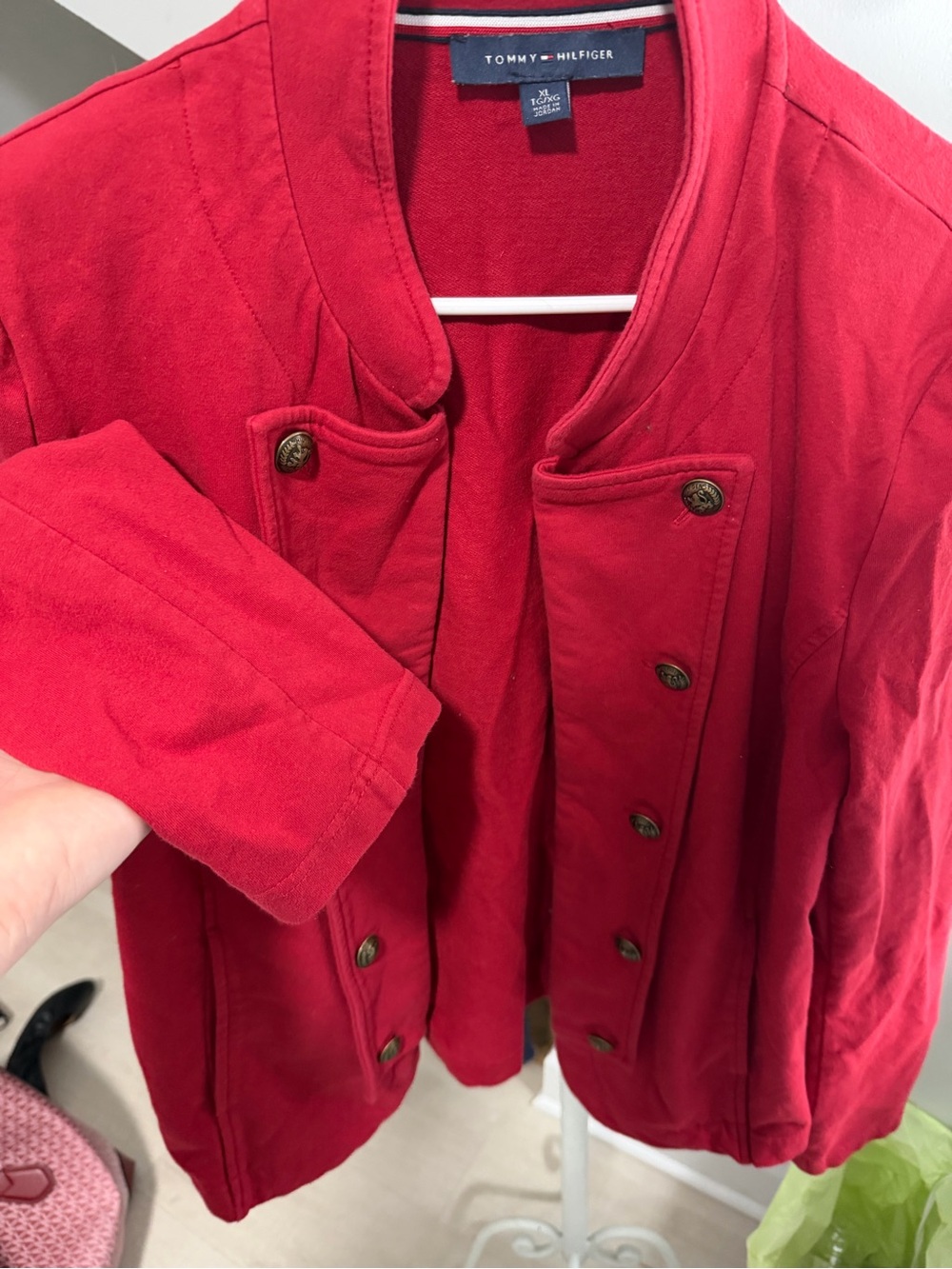 Tommy Hilfiger Red Military-Inspired Blazer - Picture 2 of 4